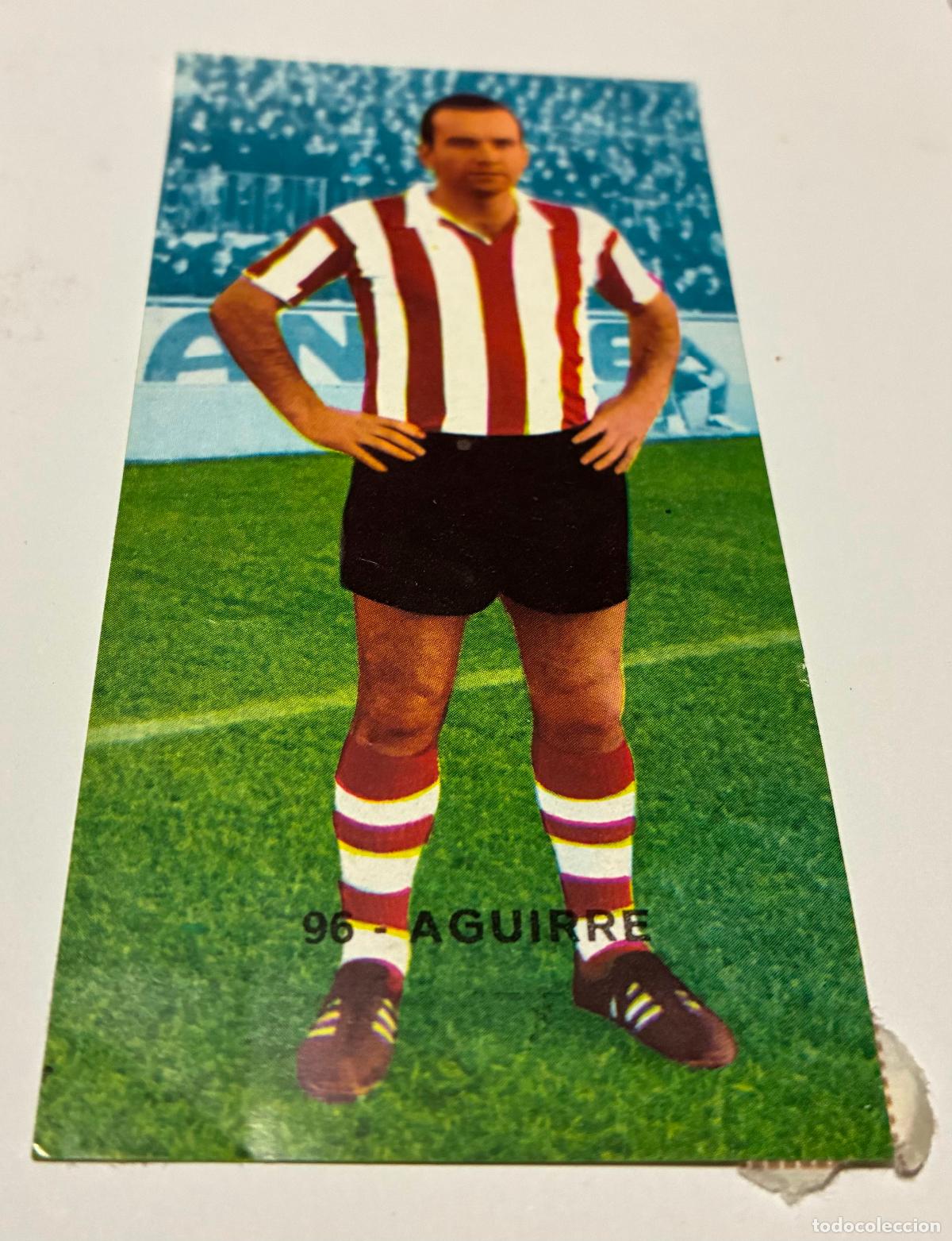 Cromos de F&uacute;tbol: CROMO FUTBOL RUIZ ROMERO 1968-1969, 68-69 AGUIRRE, Numero 96, ATH BILBAO, Despegado