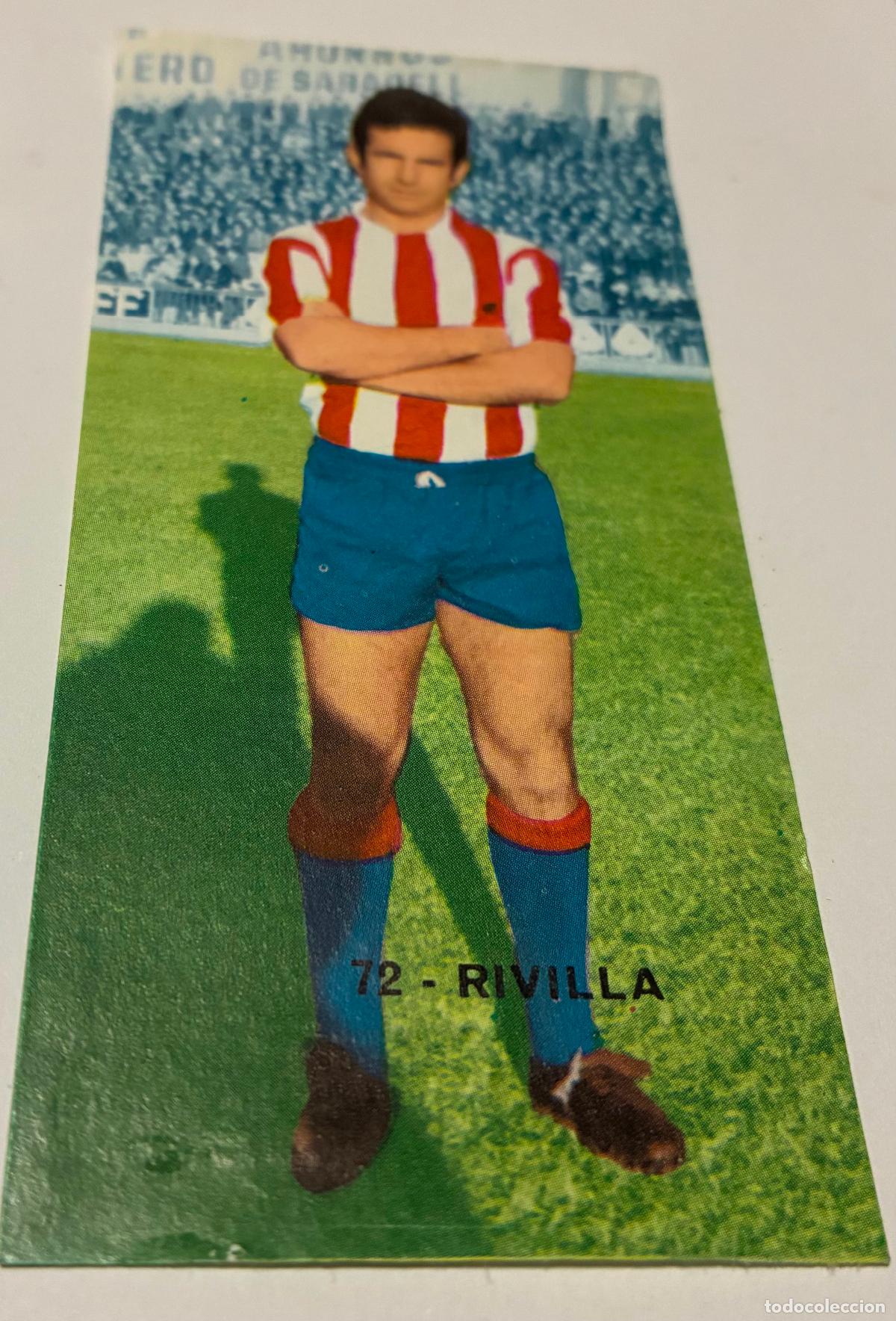 Cromos de F&uacute;tbol: CROMO FUTBOL RUIZ ROMERO 1968-1969, 68-69, RIVILLA, AT MADRID, Numero 72, Despegado
