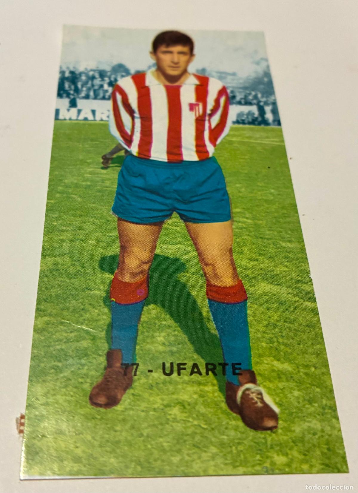 Cromos de F&uacute;tbol: CROMO FUTBOL RUIZ ROMERO 1968-1969, 68-69, UFARTE, Numero 77 AT MADRID, Despegado