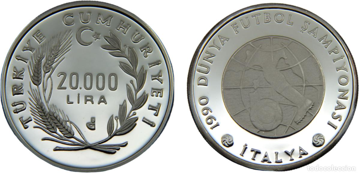 Cromos de f&uacute;tbol: Turkey Republic 1990 20000 Lira 1990 World Cup, Italy