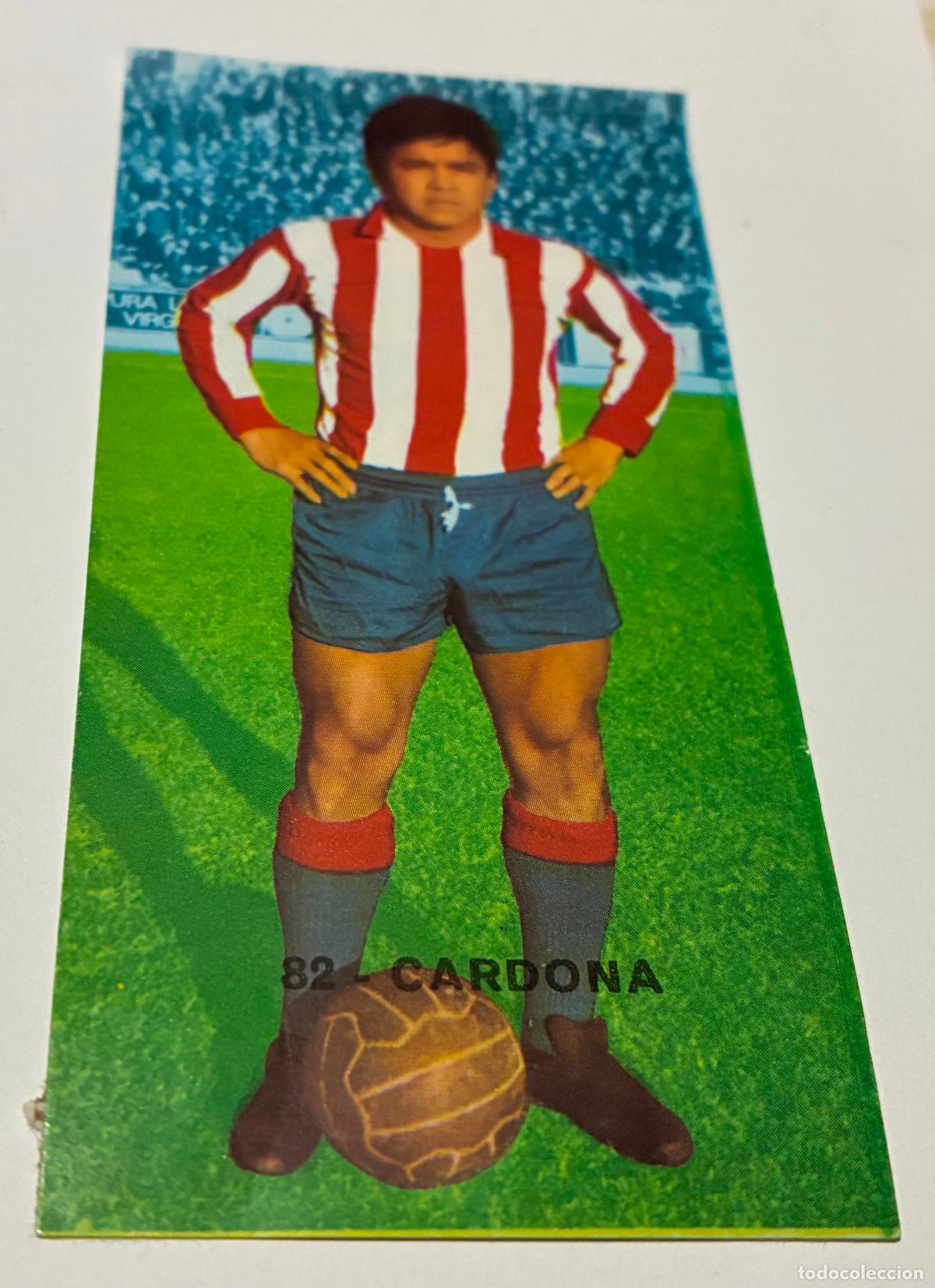 Cromos de F&uacute;tbol: CROMO FUTBOL RUIZ ROMERO 1968-1969. 68-69. CARDONA Numero 82, AT MADRID Despegado
