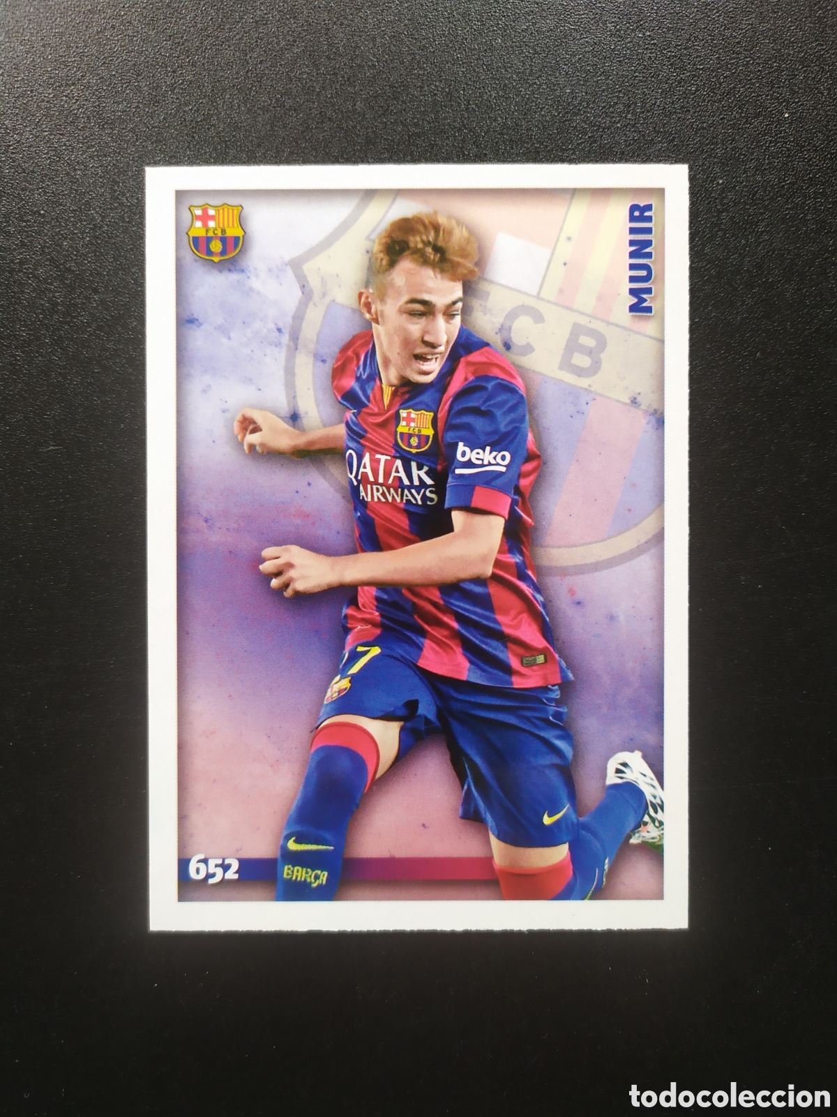 Figurine di Calcio: Mundicromo fichas Liga 2014 2015 14 15 Munir n&deg; 652 Barcelona