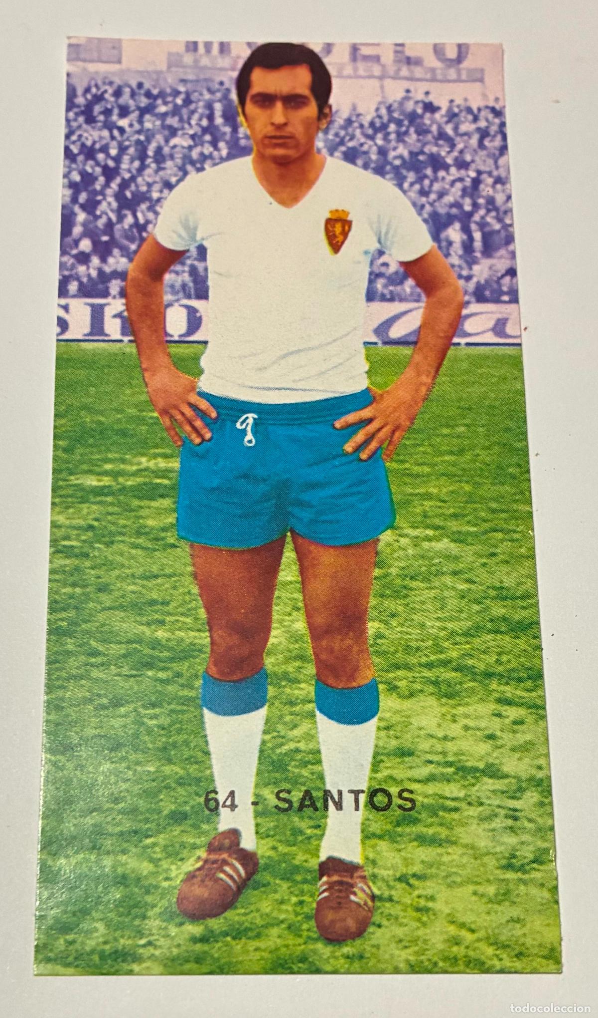 Cromos de F&uacute;tbol: CROMO FUTBOL RUIZ ROMERO 1968-1969, 68-69, SANTOS Numero 64, R. ZARAGOZA, Despegado