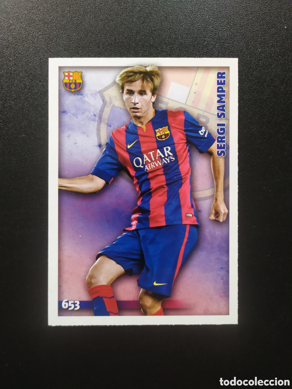 Cromos de f&uacute;tbol: Mundicromo fichas Liga 2014 2015 14 15 Sergi Samper n&deg; 653 Barcelona