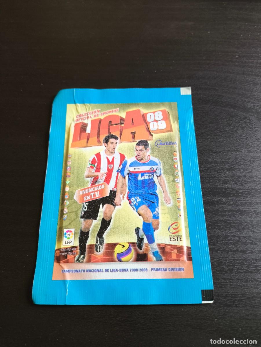 Cromos de Futebol: SOBRE SIN ABRIR PANINI LIGA ESTE 2008 2009 08 09 MESSI BARCELONA ? NO MEGACRACKS ADRENALYN