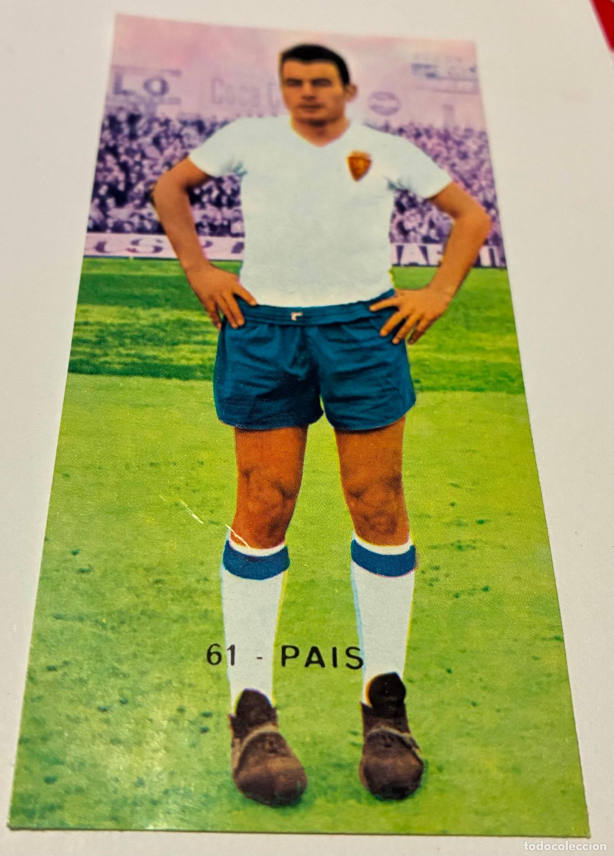 Cromos de F&uacute;tbol: CROMO RUIZ ROMERO 1968-1969, 68-69 PAIS, Numero 61, REAL ZARAGOZA, Despegado