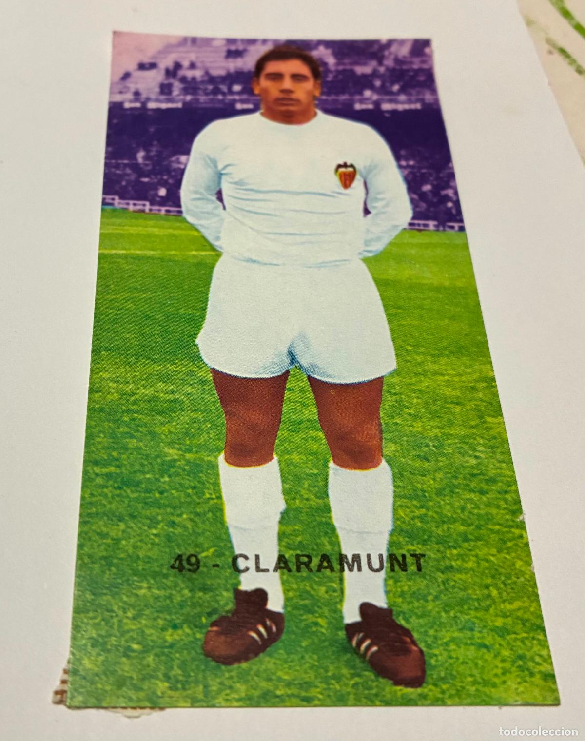 Cromos de F&uacute;tbol: CROMO FUTBOL RUIZ ROMERO 1968-1969. 68-69. CLARAMUNT, Numero 49, VALENCIA, Despegado