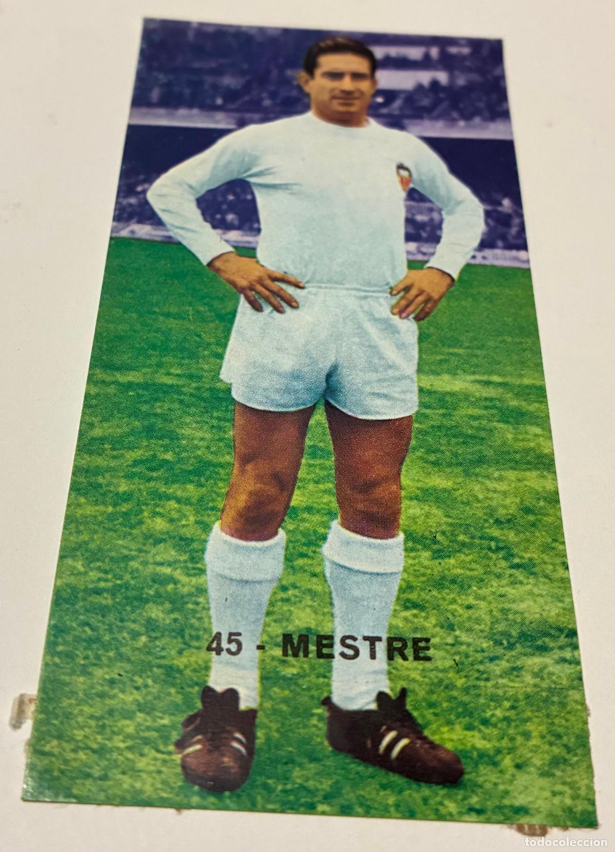 Cromos de F&uacute;tbol: CROMO FUTBOL RUIZ ROMERO 1968-1969, 68-69 MESTRE Numero 45, VALENCIA, Despegado