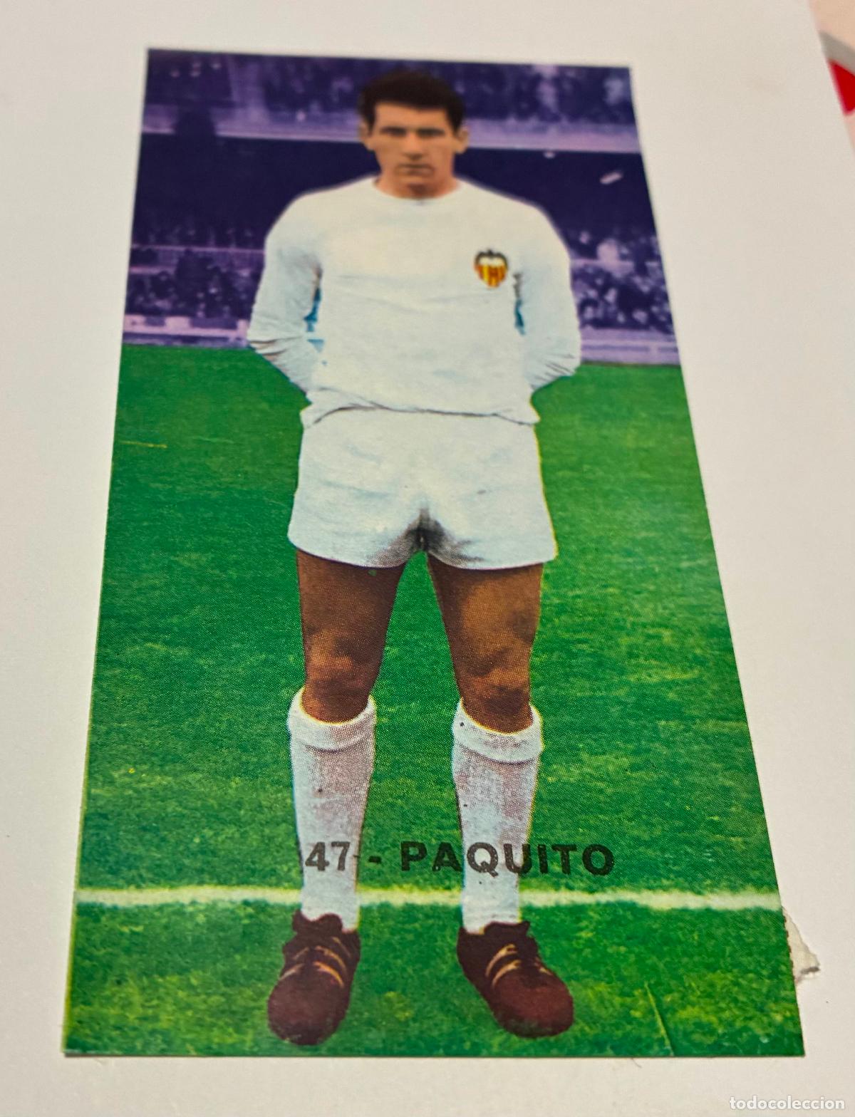 Cromos de F&uacute;tbol: CROMO FUTBOL RUIZ ROMERO 1968-1969, 68-69 PAQUITO Numero 47, VALENCIA, Despegado