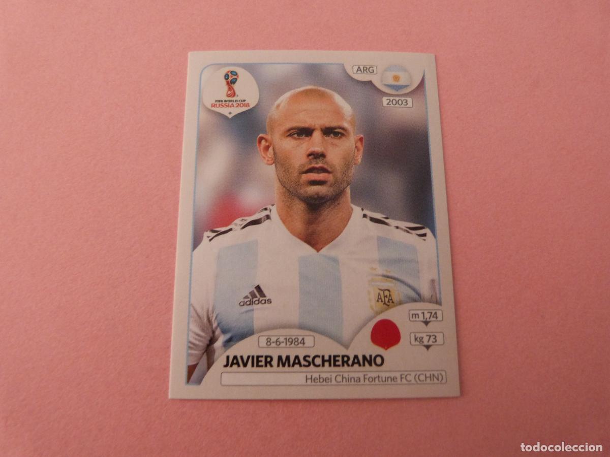 Cromos de F&uacute;tbol: CROMO FUTBOL JAVIER MASCHERANO ARGENTINA SIN PEGAR N&ordm; 277 MUNDIAL RUSIA 2018 PANINI