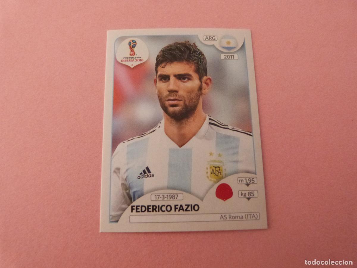 Cromos de F&uacute;tbol: CROMO FUTBOL FEDERICO FAZIO ARGENTINA SIN PEGAR N&ordm; 276 MUNDIAL RUSIA 2018 PANINI