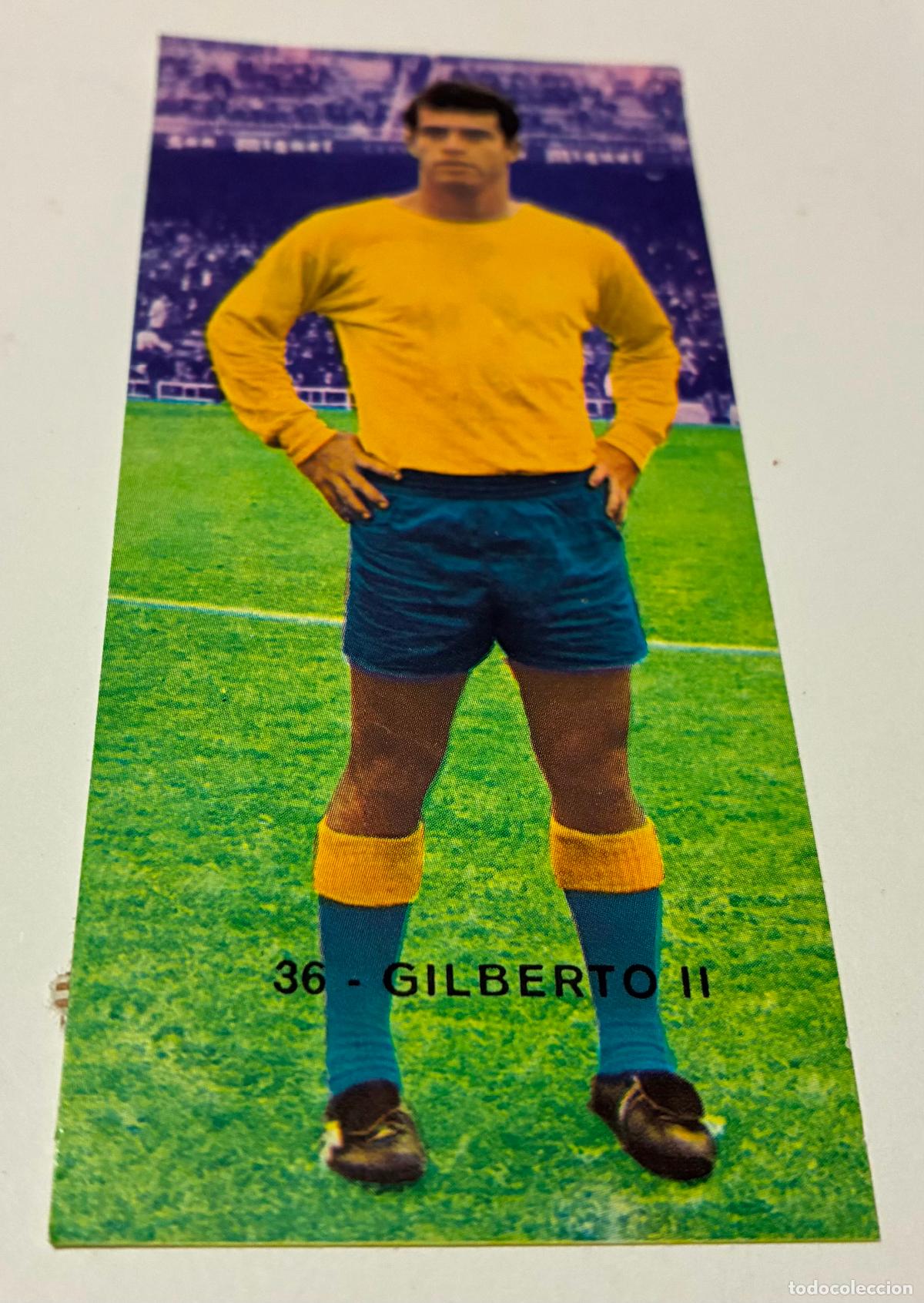 Cromos de F&uacute;tbol: CROMOS RUIZ ROMERO 1968-1969, 68-69 GILBERTO II, Numero 36, LAS PALMAS Despegado