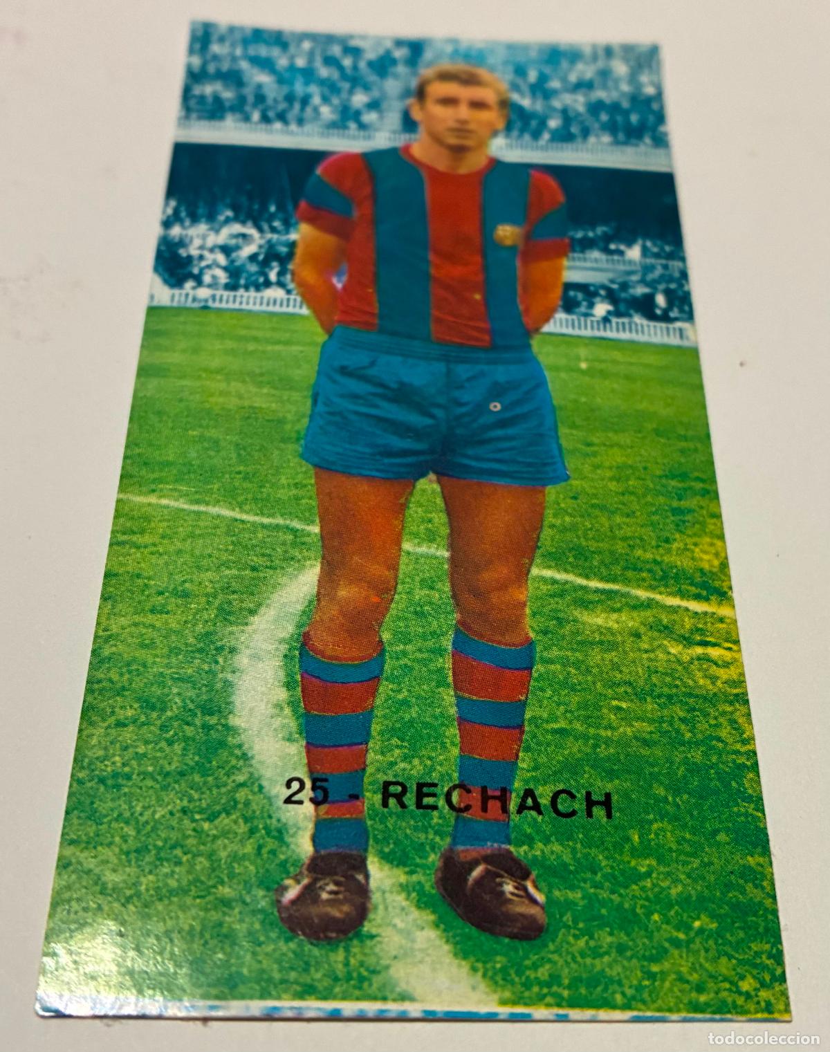 Cromos de f&uacute;tbol: CROMO FUTBOL RUIZ ROMERO 1968-1969 68-69 RECHACH Numero 25, FC BARCELONA Despegado