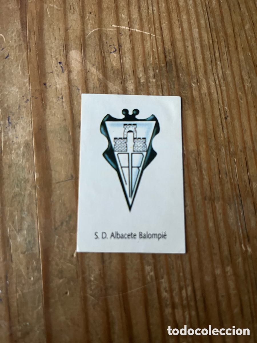 Cromos de F&uacute;tbol: R31138 CROMO SIN PEGAR NUNCA PEGADO BIMBO LIGA FUTBOL 91 92 1991 1992 ESCUDO ALBACETE # 1