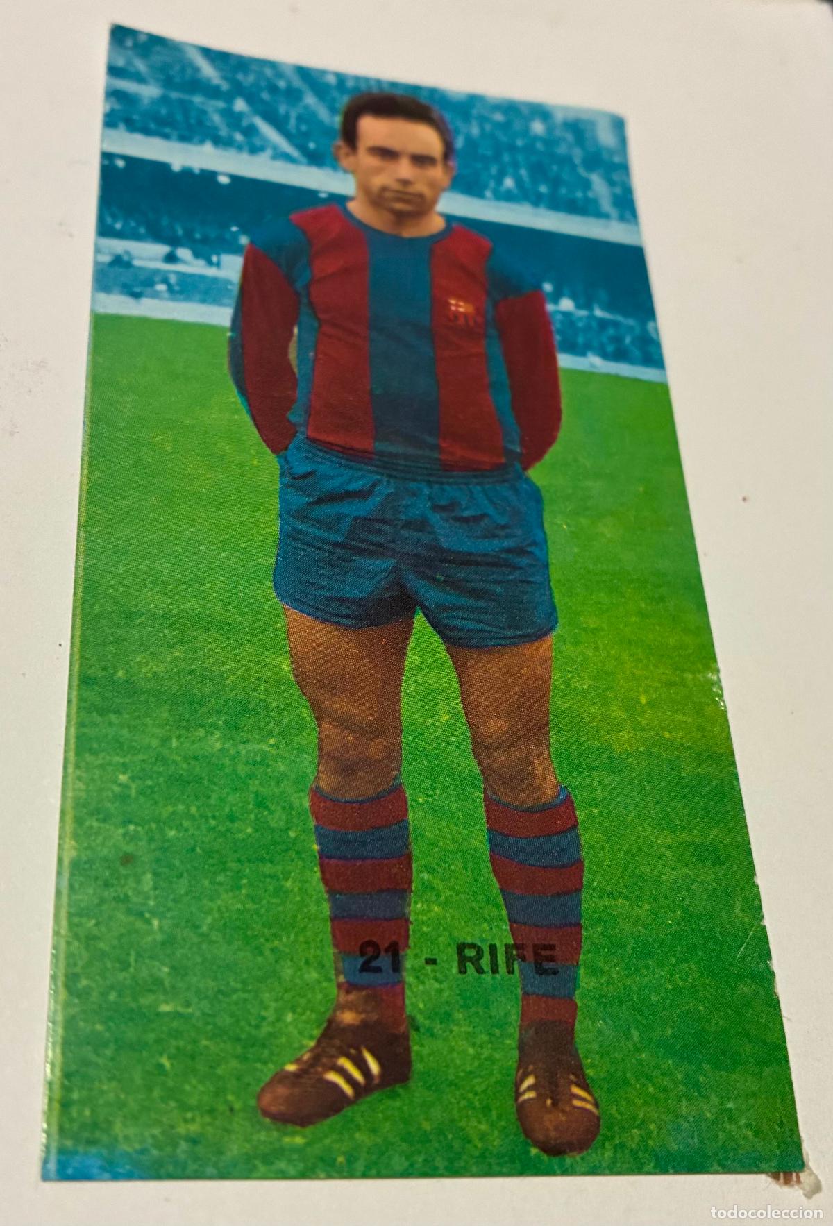 Cromos de f&uacute;tbol: CROMO FUTBOL RUIZ ROMERO 1968-1969 68-69 RIFE, Numero 21 FC BARCELONA Despegado
