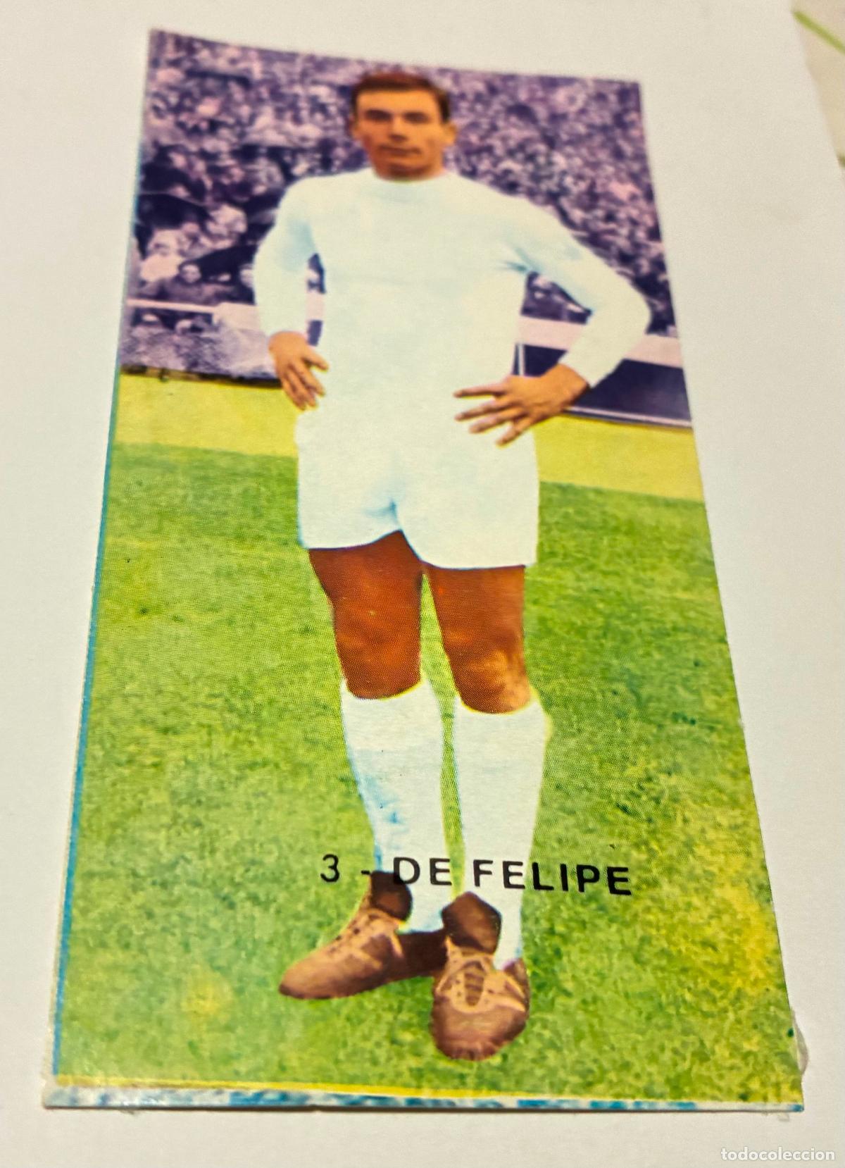 Cromos de F&uacute;tbol: CROMO FUTBOL RUIZ ROMERO 1968-1969, DE FELIPE, REAL MADRID, Numero 3, Despegado
