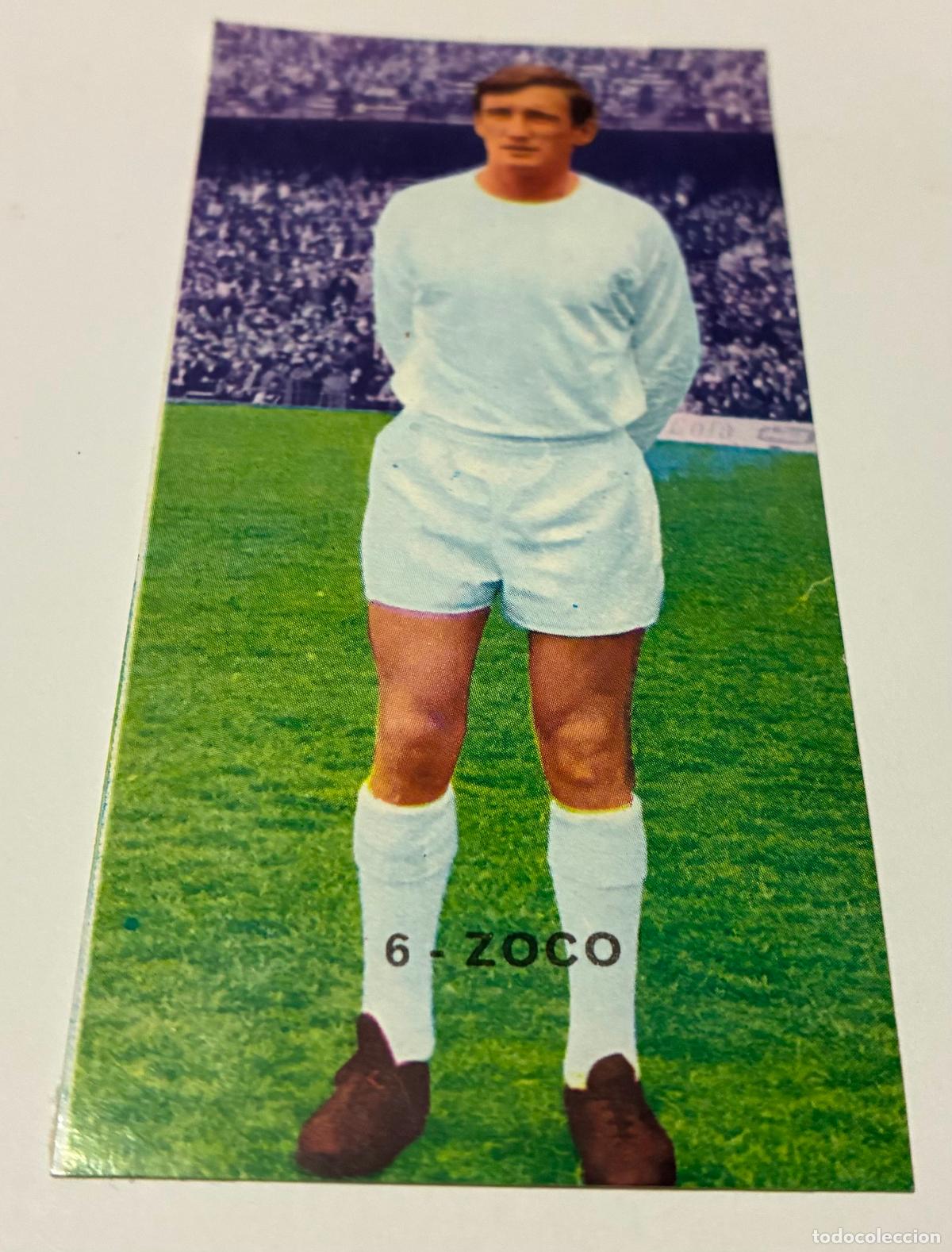 Cromos de F&uacute;tbol: CROMO RUIZ ROMERO 1968-1969, 68-69, ZOCO Numero 6 REAL MADRID, Despegado