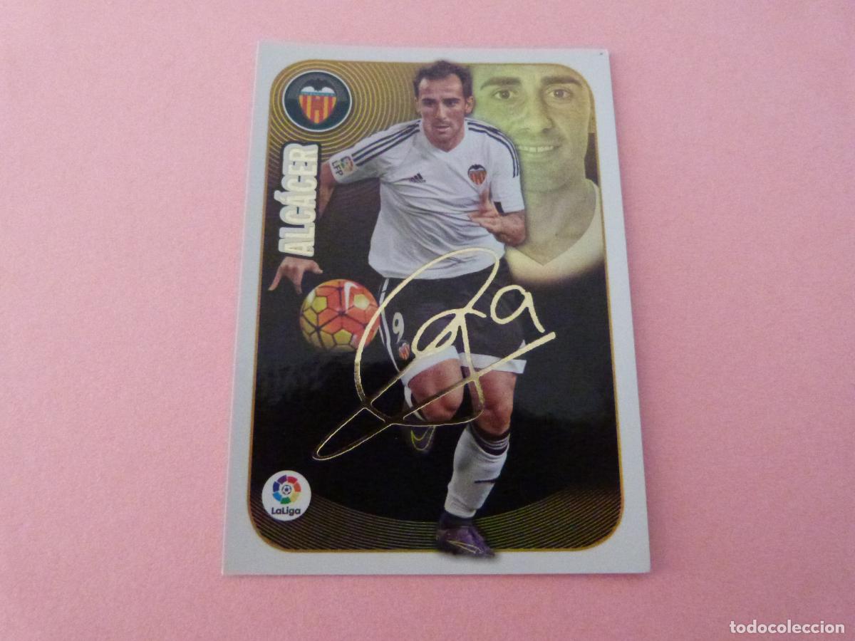 Cromos de F&uacute;tbol: CROMO FUTBOL ALCACER VALENCIA C.F. SERIE ORO SIN PEGAR N&ordm; 2 LIGA ESTE 2016-2017 PANINI