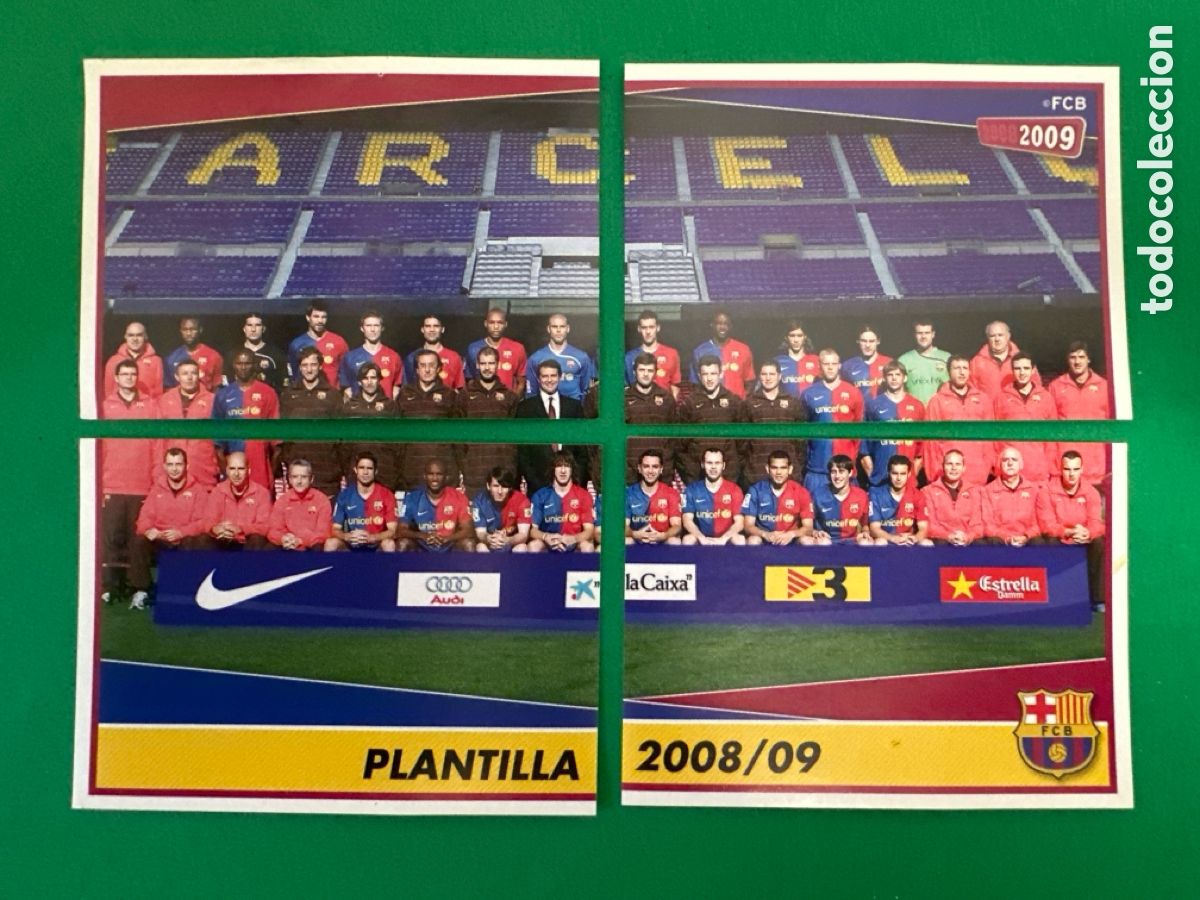 Cromos de F&uacute;tbol: 2-5 Plantilla F.C.BARCELONA 2008-2009 Panini 08 09 NUNCA PEGADO