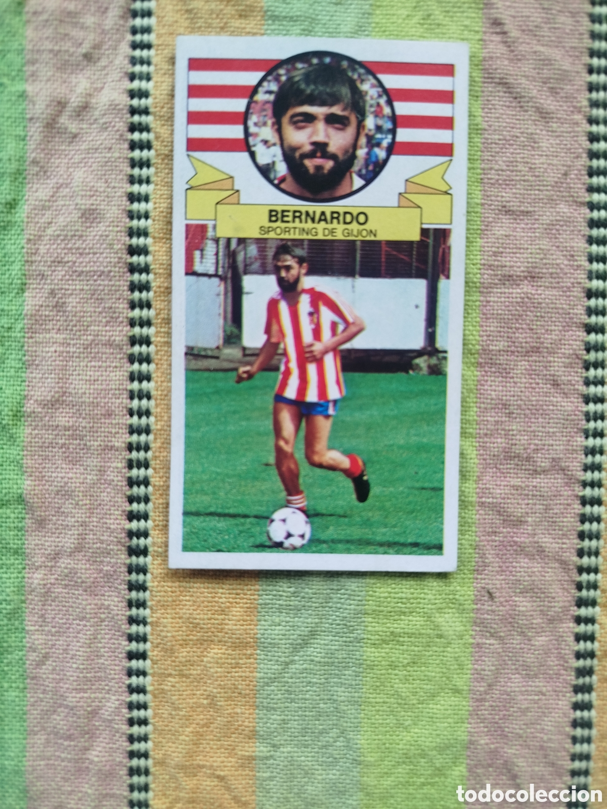 Figurine di Calcio: LIGA ESTE 85-86 FICHAJE 38 BIS BERNARDO SPORTING GIJON