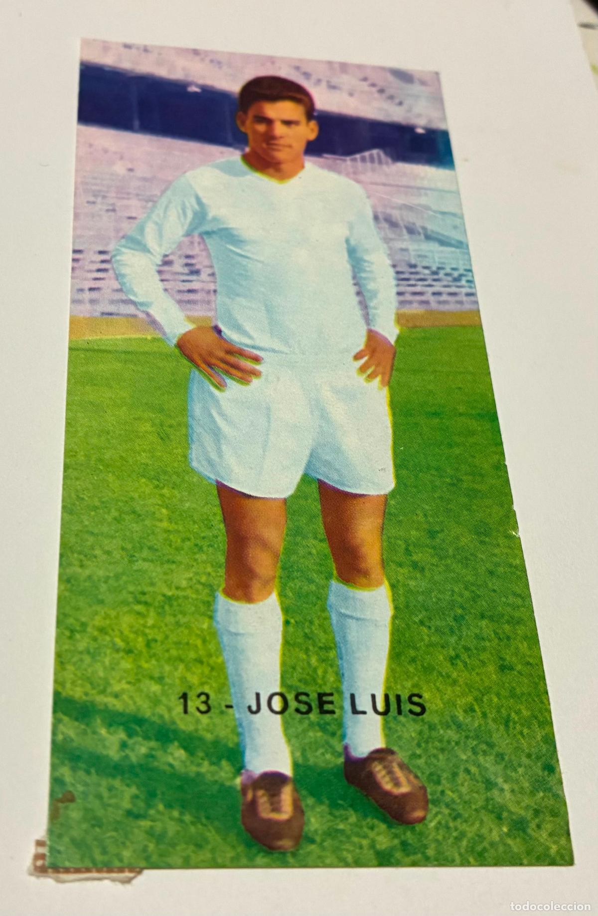 Cromos de F&uacute;tbol: CROMO FUTBOL RUIZ ROMERO 1968-1969, 68-69. JOSE LUIS , REAL MADRID Numero 13, Despegado