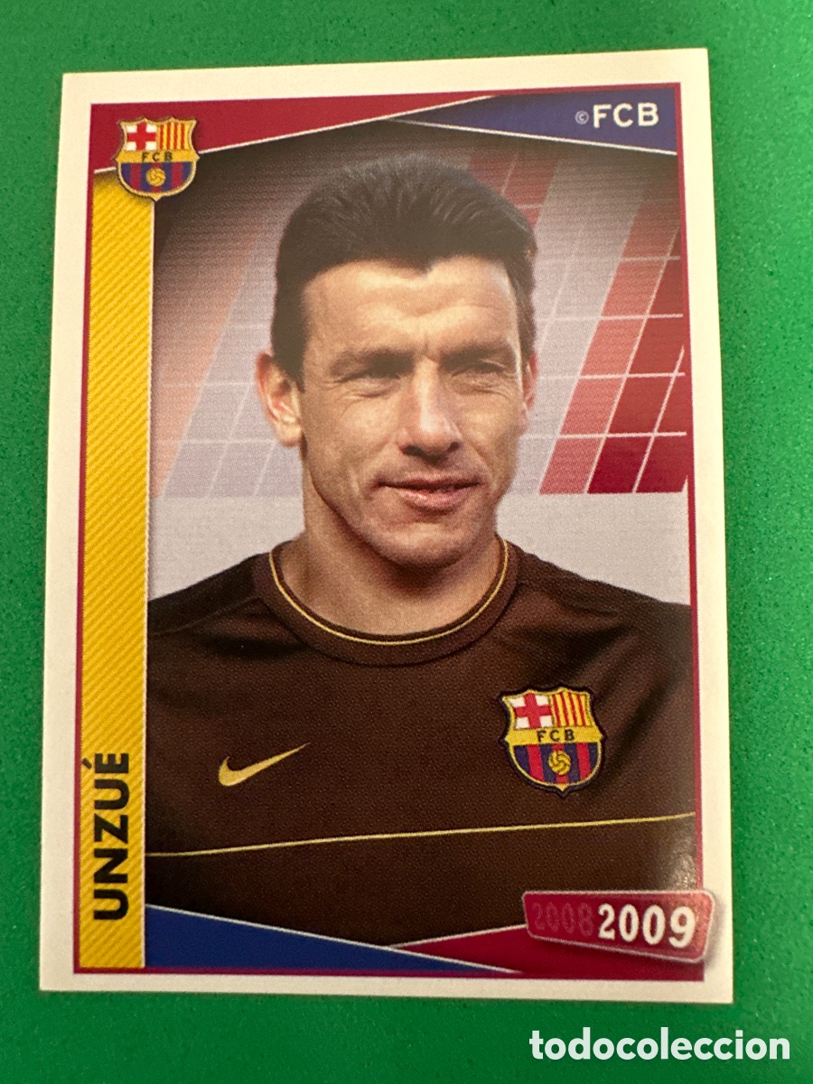 Cromos de F&uacute;tbol: 15 UNZU&Eacute; F.C.BARCELONA 2008-2009 Panini 08 09 NUNCA PEGADO
