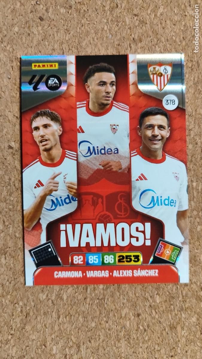 Cromos de f&uacute;tbol: ADRENALYN XL LA LIGA 2025/26 CARD VAMOS SEVILLA # 378 PANINI
