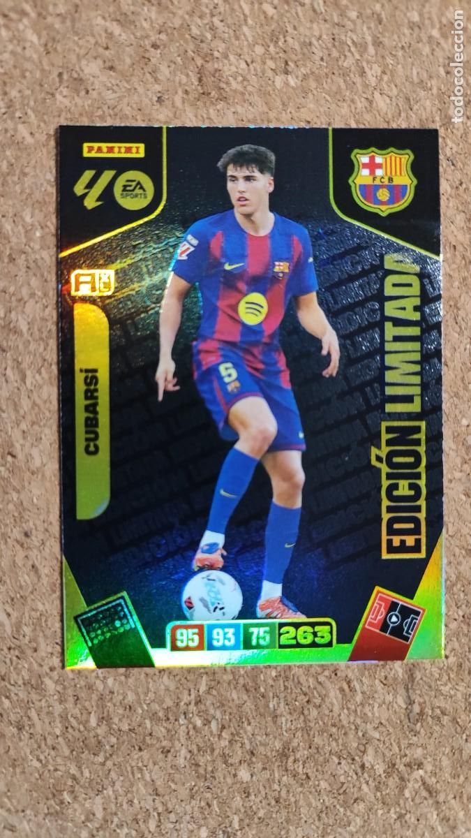 Cromos de f&uacute;tbol: ADRENALYN XL LA LIGA 2025/26 CARD EDICION LIMITADA CUBARSI FC BARCELONA # PANINI