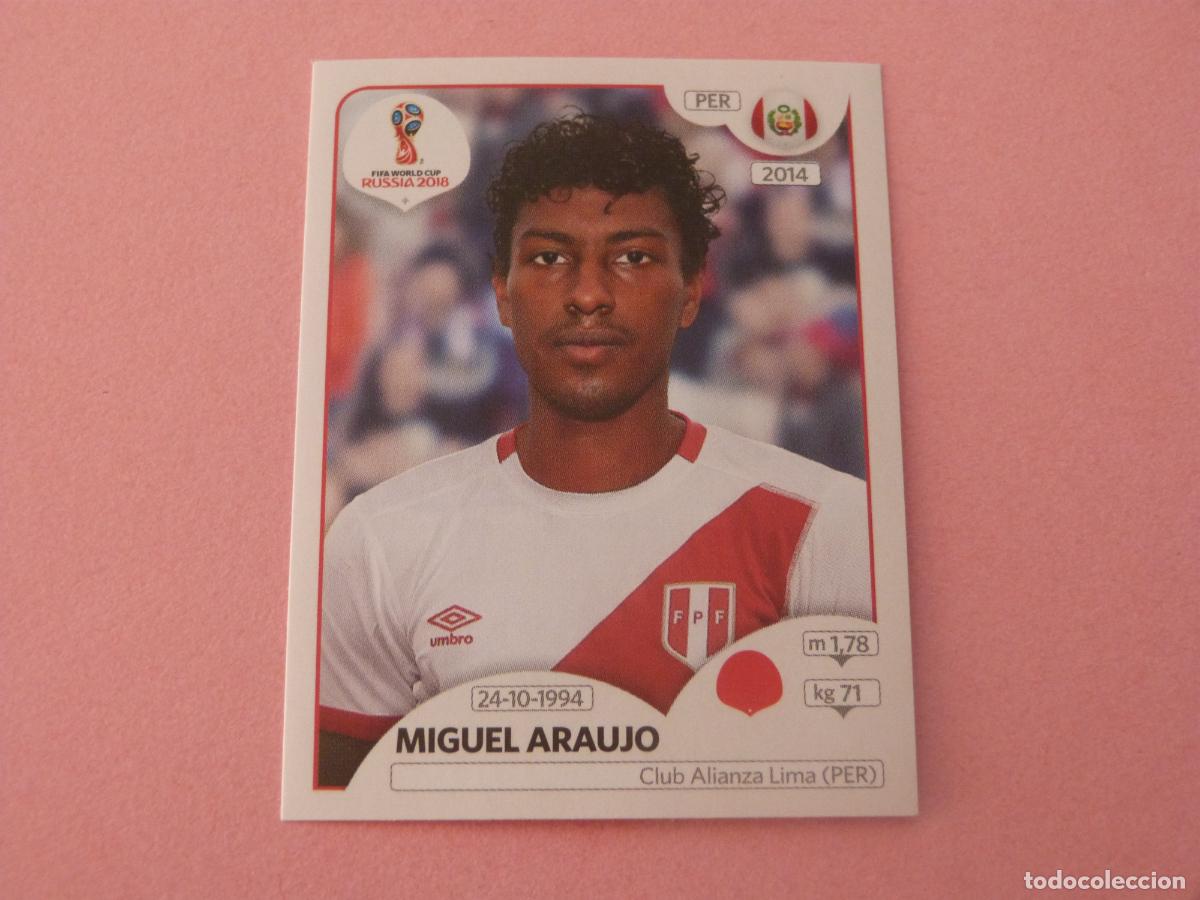 Cromos de F&uacute;tbol: CROMO FUTBOL MIGUEL ARAUJO PERU SIN PEGAR N&ordm; 241 MUNDIAL RUSIA 2018 PANINI