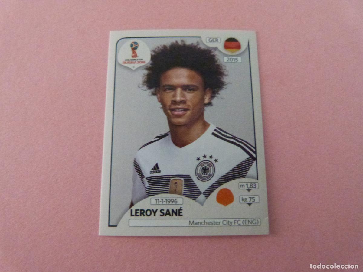 Cromos de F&uacute;tbol: CROMO FUTBOL LEROY SANE ALEMANIA SIN PEGAR N&ordm; 446 MUNDIAL RUSIA 2018 PANINI