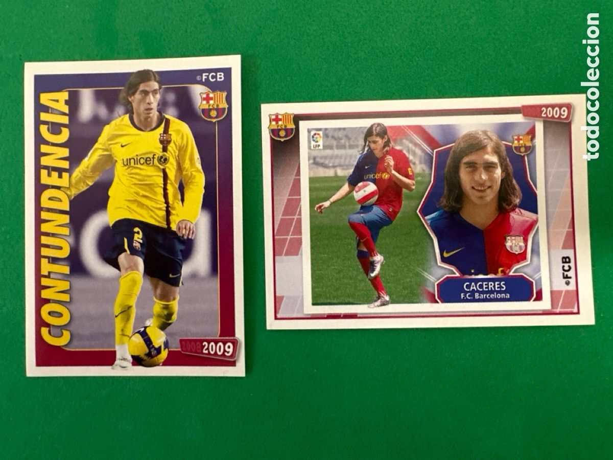 Cromos de F&uacute;tbol: 51-57 C&Aacute;CERES F.C.BARCELONA 2008-2009 Panini 08 09 NUNCA PEGADO