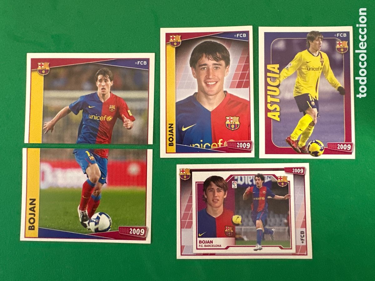 Cromos de F&uacute;tbol: 128-129-130-131-133 BOJAN F.C.BARCELONA 2008-2009 Panini 08 09 NUNCA PEGADO