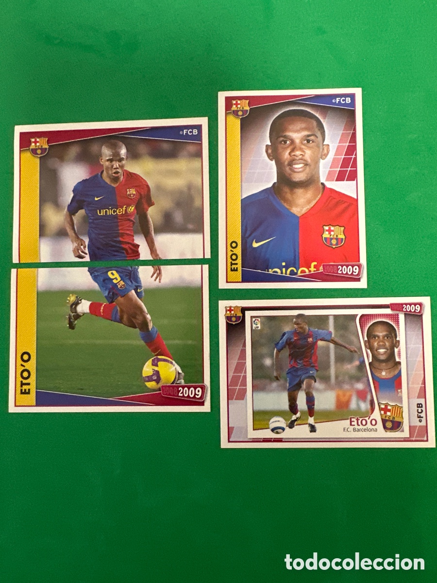 Cromos de F&uacute;tbol: 146-147-148-151 ETO&acute;O F.C.BARCELONA 2008-2009 Panini 08 09 NUNCA PEGADO