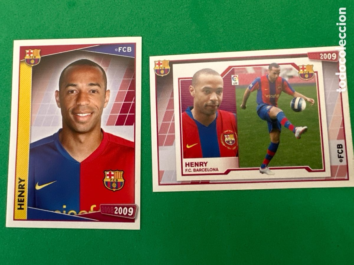 Cromos de F&uacute;tbol: 154-157 HENRY F.C.BARCELONA 2008-2009 Panini 08 09 NUNCA PEGADO