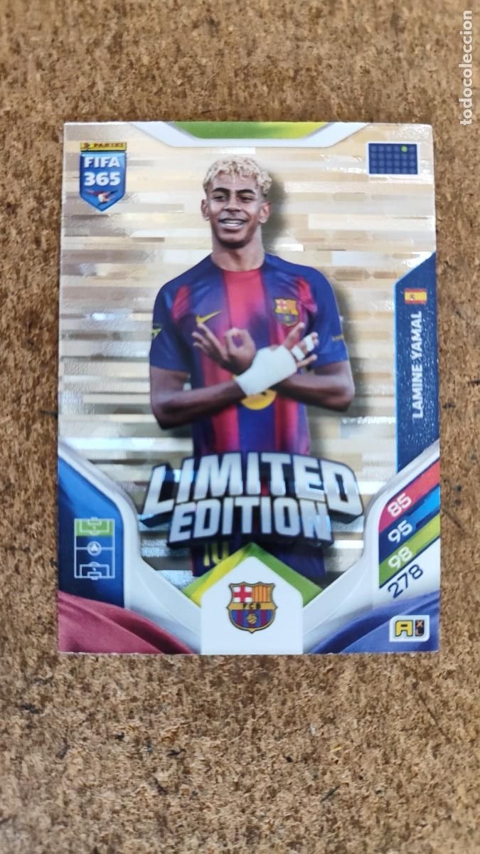 Figurine di Calcio: ADRENALYN XL FIFA 365 2026 CARD LIMITED EDITION LAMINE YAMAL FC BARCELONA PANINI