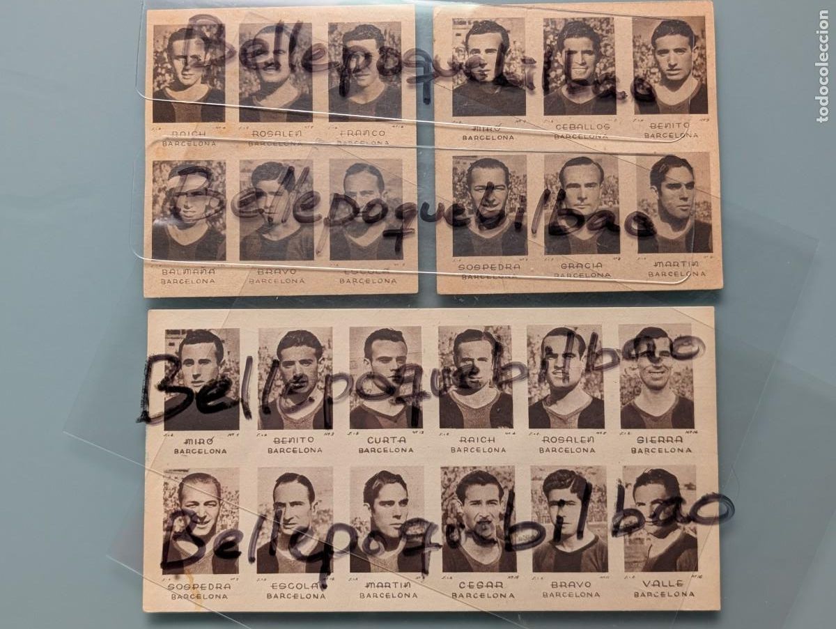 Cromos de F&uacute;tbol: INCREDIBLE COMPLETE MINT SET LAMINAS PLANCHA 24 CROMOS BARCELONA MINT 1942/43 42/43 FUTBOL FOOTBALL
