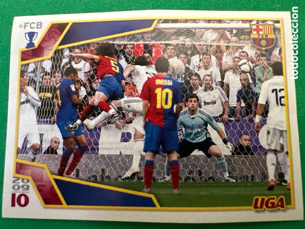 Cromos de F&uacute;tbol: 10 MESSI EL BAR&Ccedil;A DE LAS SEIS COPAS F.C.BARCELONA 2008-2009 Panini 08 09 SIN PEGAR