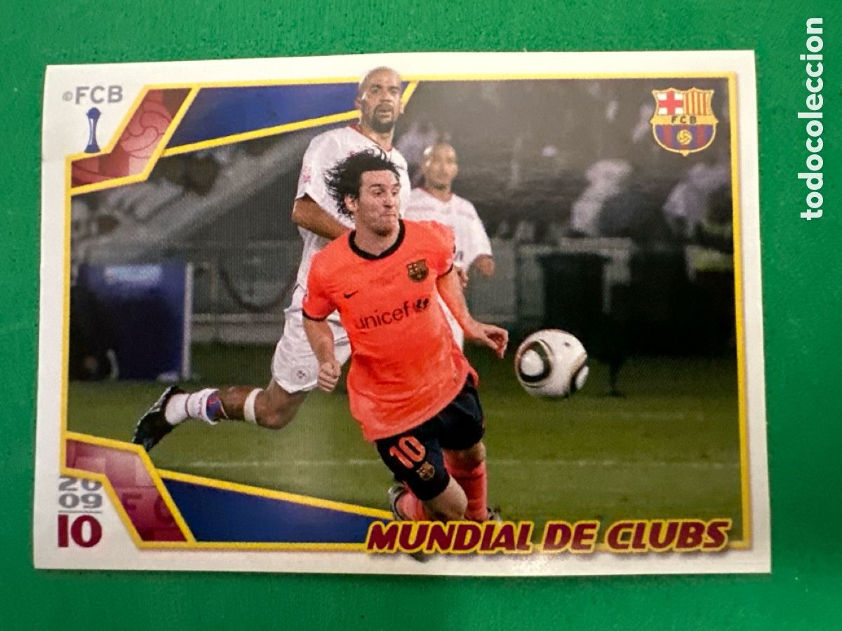 Cromos de Futebol: 34 MESSI MUNDIAL DE CLUBS EL BAR&Ccedil;A DE LAS SEIS COPAS F.C.BARCELONA 2008-2009 Panini 08 09 SIN PEGAR