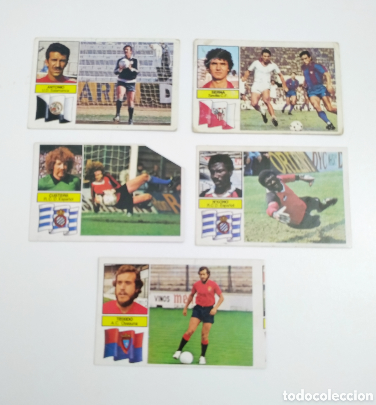 Figurine di Calcio: Serna, Antonio, C&uacute;ster, N'kono, Teixido. 82/83