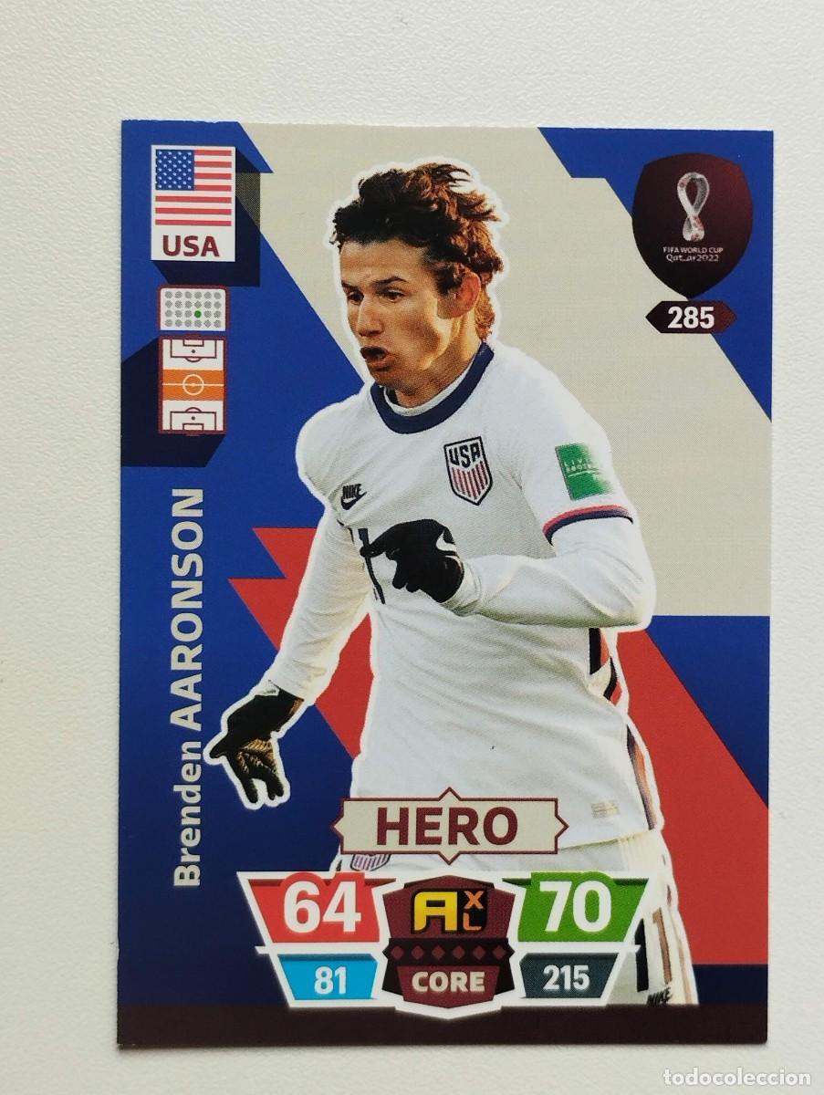 Fu&szlig;ball-Sticker: CROMO CARD 285 BRENDEN AARONSON USA MUNDIAL DE FUTBOL QATAR 2022 - PANINI ADRENALYN