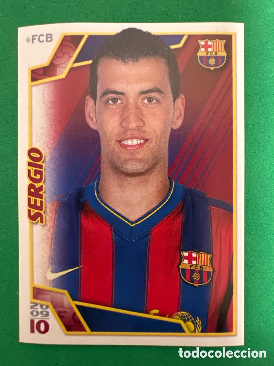Fu&szlig;ball-Sticker: 124 SERGIO BUSQUETS EL BAR&Ccedil;A DE LAS SEIS COPAS F.C.BARCELONA 2008-2009 Panini 08 09 SIN PEGAR