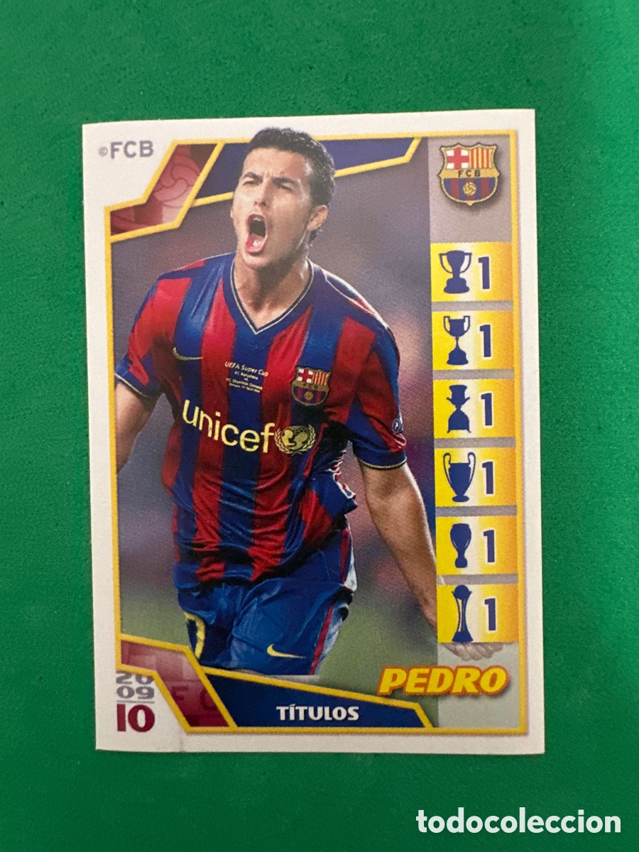 Fu&szlig;ball-Sticker: 131 PEDRO EL BAR&Ccedil;A DE LAS SEIS COPAS F.C.BARCELONA 2008-2009 Panini 08 09 SIN PEGAR