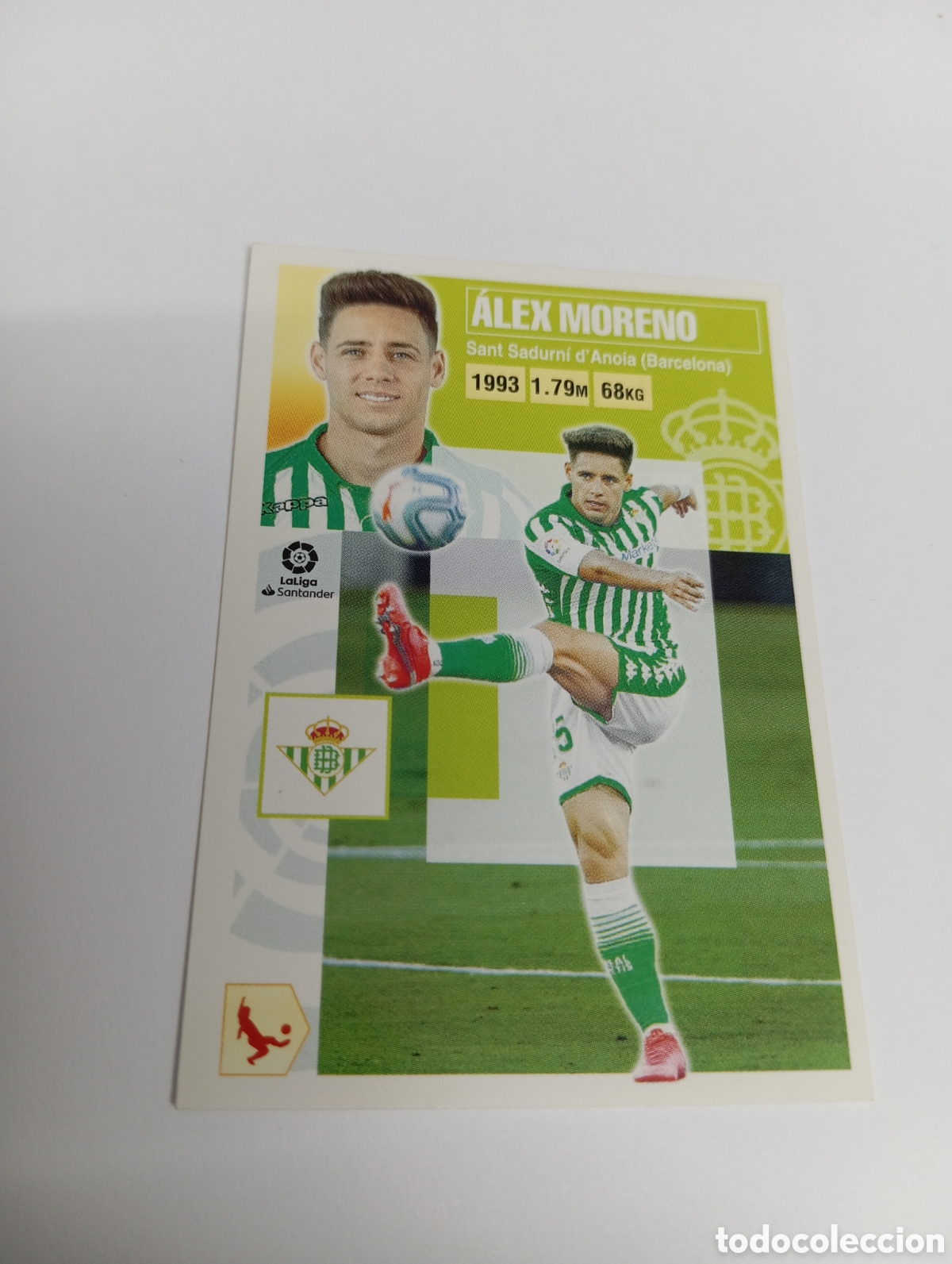 Cromos de F&uacute;tbol: &Aacute;lex Moreno 8 Betis LIGA ESTE 20-21 Panini 2020 2021