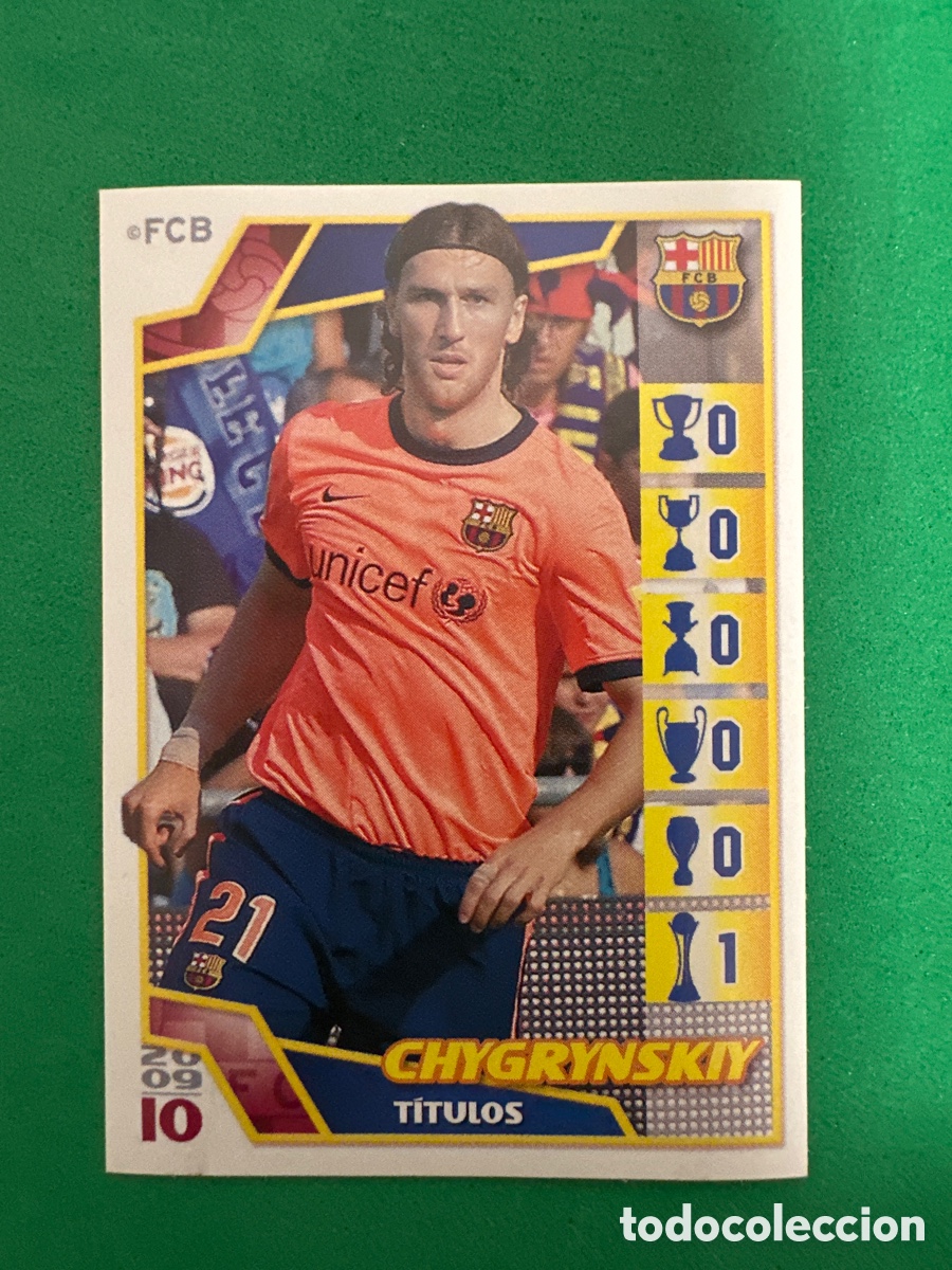 Fu&szlig;ball-Sticker: 149 CHYGRINSKIY EL BAR&Ccedil;A DE LAS SEIS COPAS F.C.BARCELONA 2008-2009 Panini 08 09 SIN PEGAR