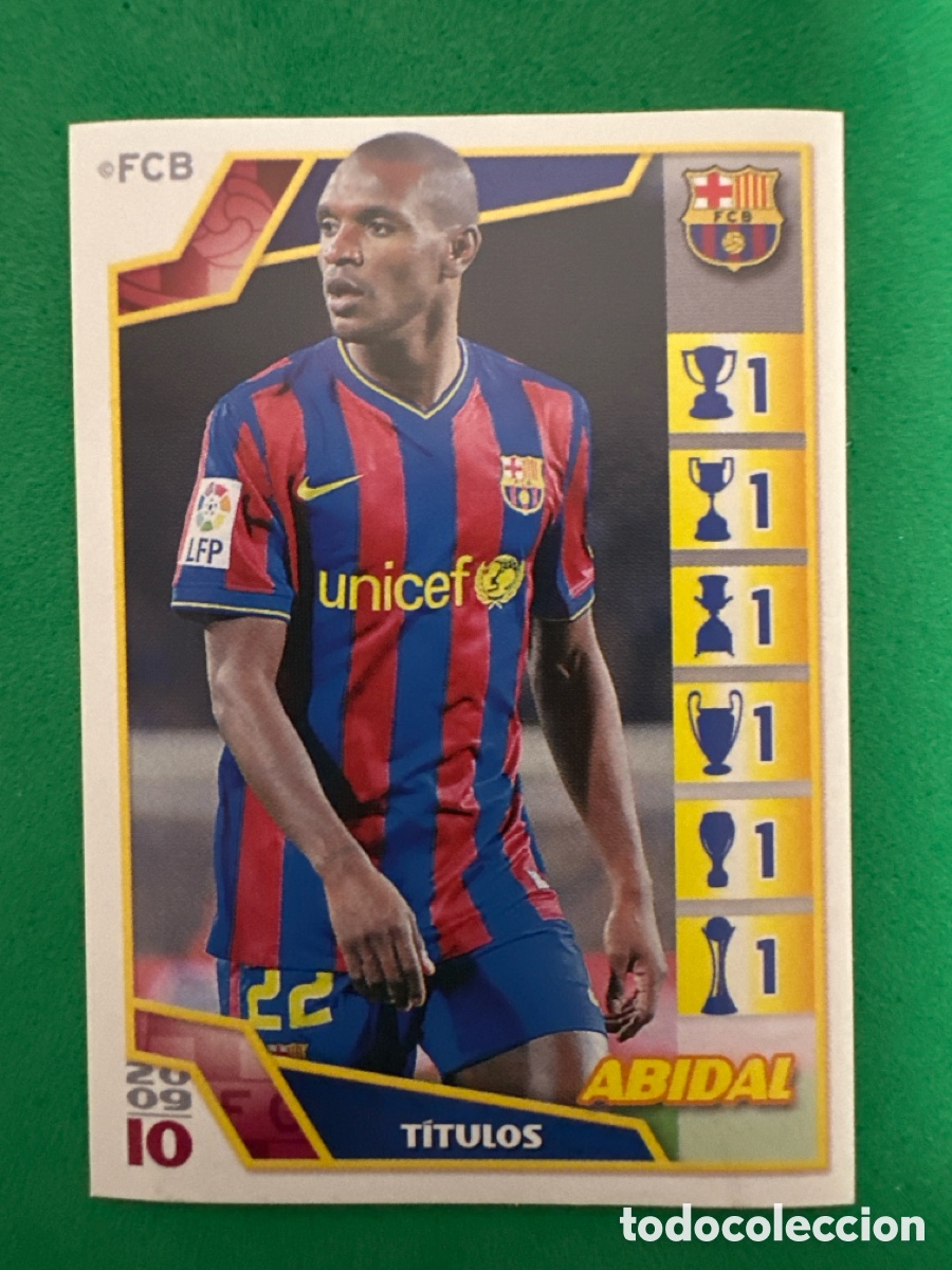 Fu&szlig;ball-Sticker: 155 ABIDAL EL BAR&Ccedil;A DE LAS SEIS COPAS F.C.BARCELONA 2008-2009 Panini 08 09 SIN PEGAR
