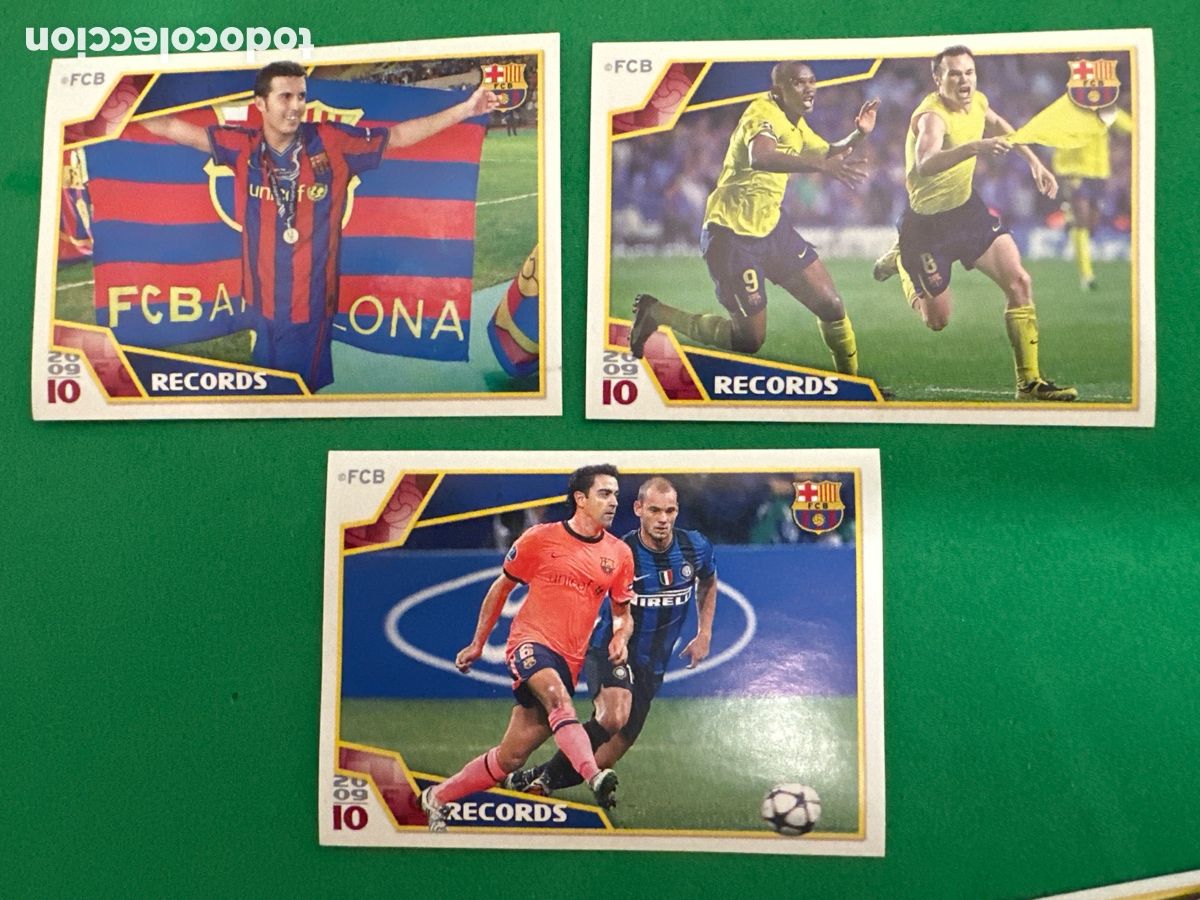 Fu&szlig;ball-Sticker: 170-171-172 RECORDS EL BAR&Ccedil;A DE LAS SEIS COPAS F.C.BARCELONA 2008-2009 Panini 08 09 SIN PEGAR