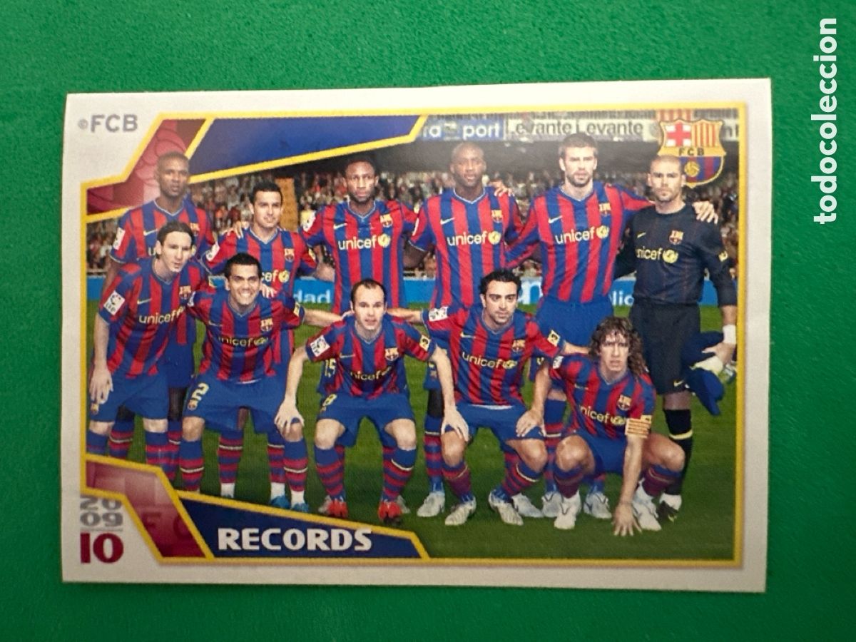 Cromos de F&uacute;tbol: 175 ALINEACI&Oacute;N MESSI EL BAR&Ccedil;A DE LAS SEIS COPAS F.C.BARCELONA 2008-2009 Panini 08 09 SIN PEGAR