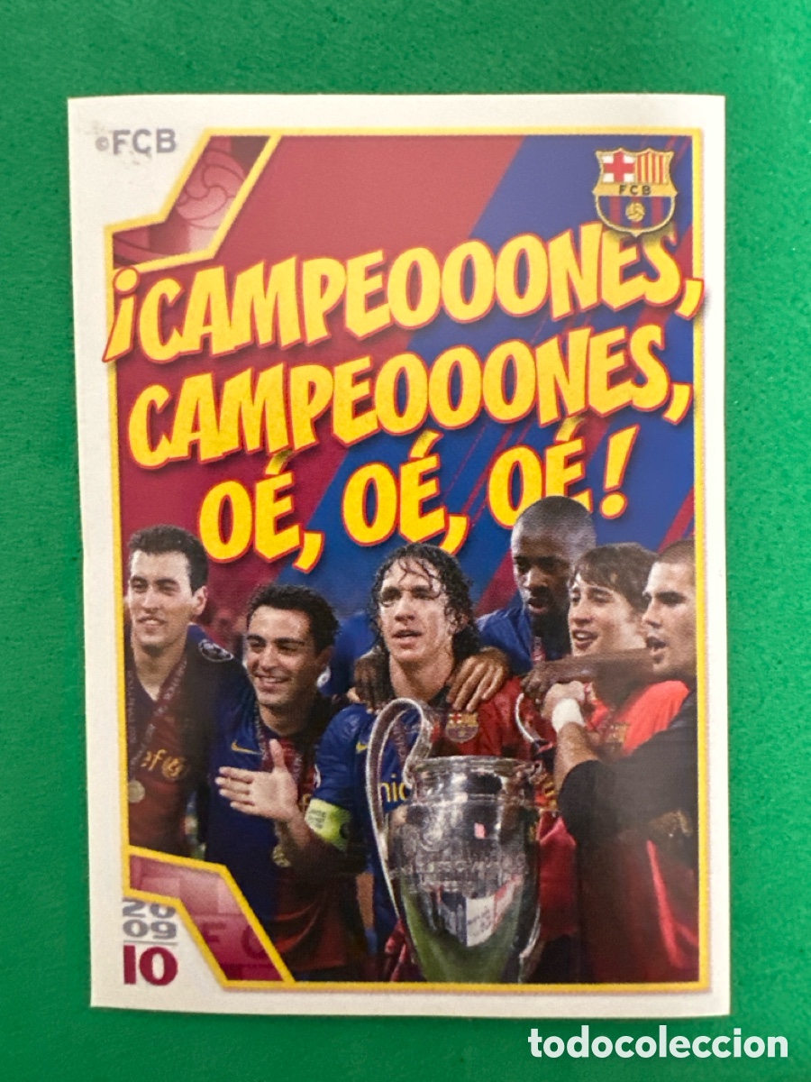 Fu&szlig;ball-Sticker: 178 EL BAR&Ccedil;A DE LAS SEIS COPAS F.C.BARCELONA 2008-2009 Panini 08 09 SIN PEGAR