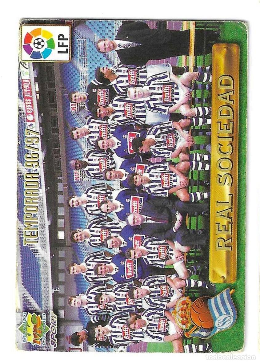 Figurine di Calcio: REAL SOCIEDAD - PLANTILLA - 109 MUNDI CROMO TEMPORADA 96-97