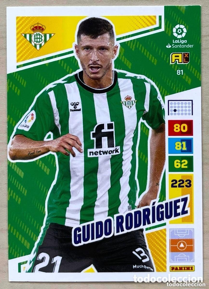 Cromos de F&uacute;tbol: 81 GUIDO RODRIGUEZ REAL BETIS FICHAS ALBUM ADRENALYN XL 2022 2023 22 23